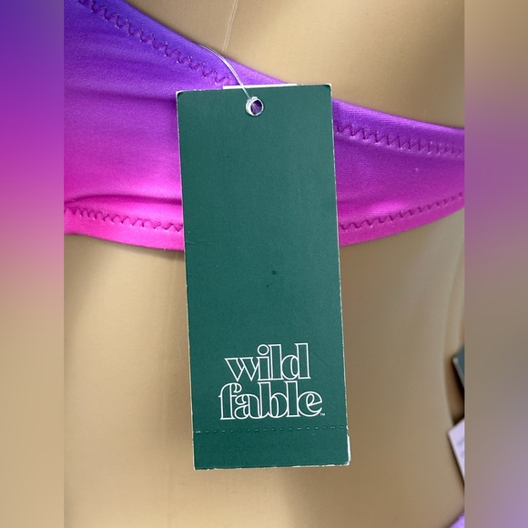 Wild fable ombré Blue and Pink Front Scoop Bikini Top XS (0-2) - Picture 6 of 8